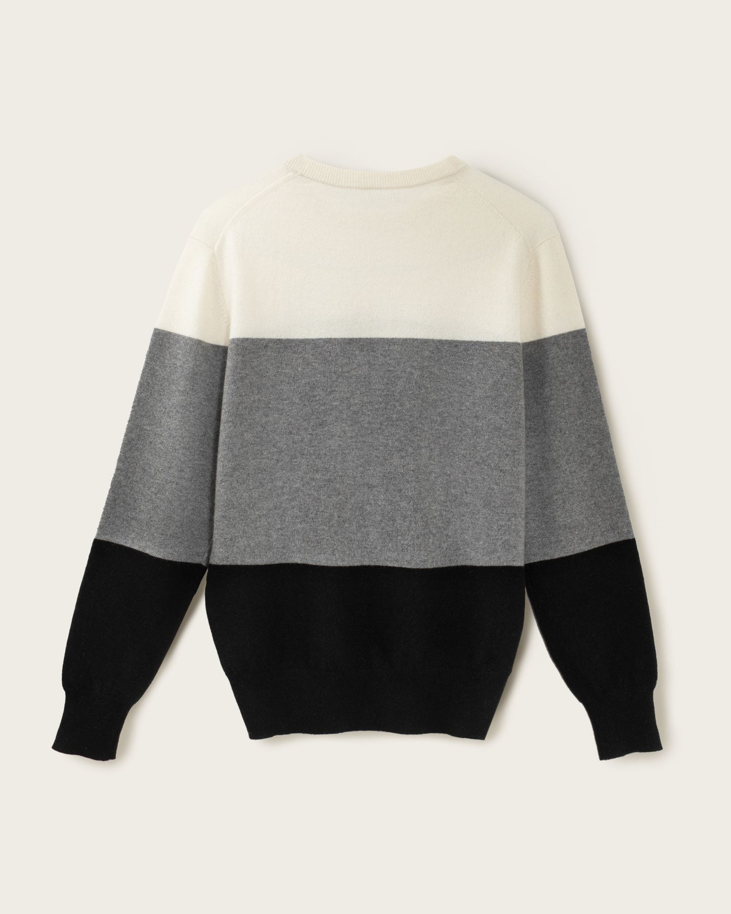 Cashmere Boyfriend Crew Sweater Colour Block