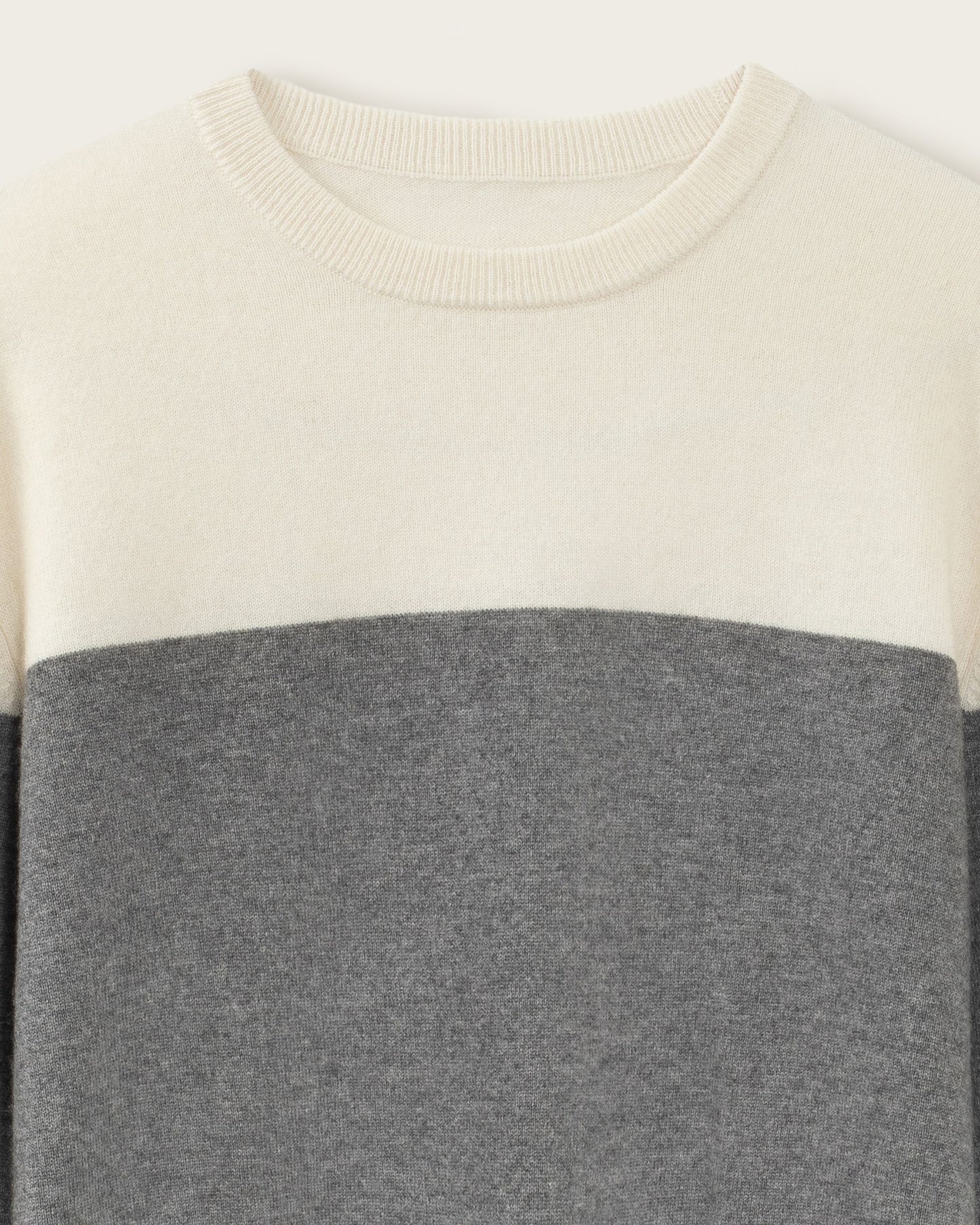Cashmere Boyfriend Crew Sweater Colour Block