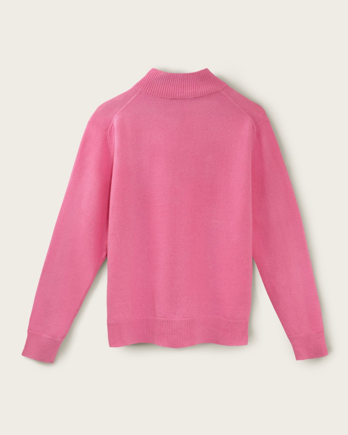 Mens Cashmere 1/4 Zip Sweater Baker Miller Pink