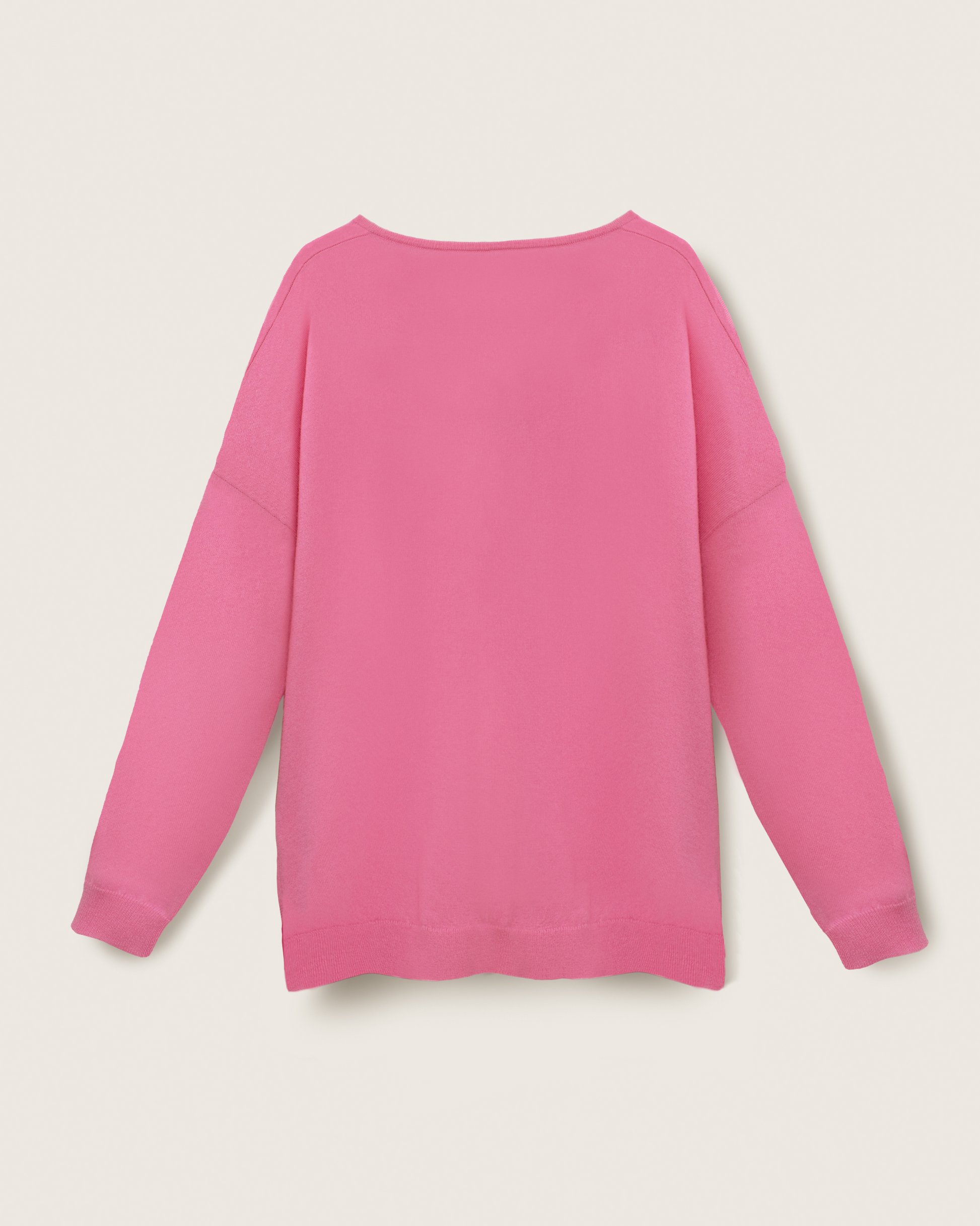 Cashmere Slouchy V Sweater Baker Miller Pink