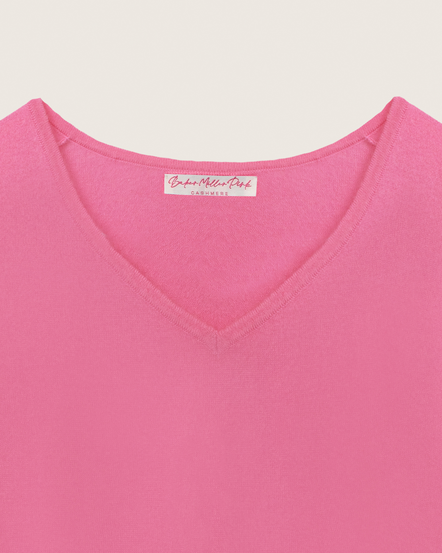 Cashmere Slouchy V Sweater Baker Miller Pink