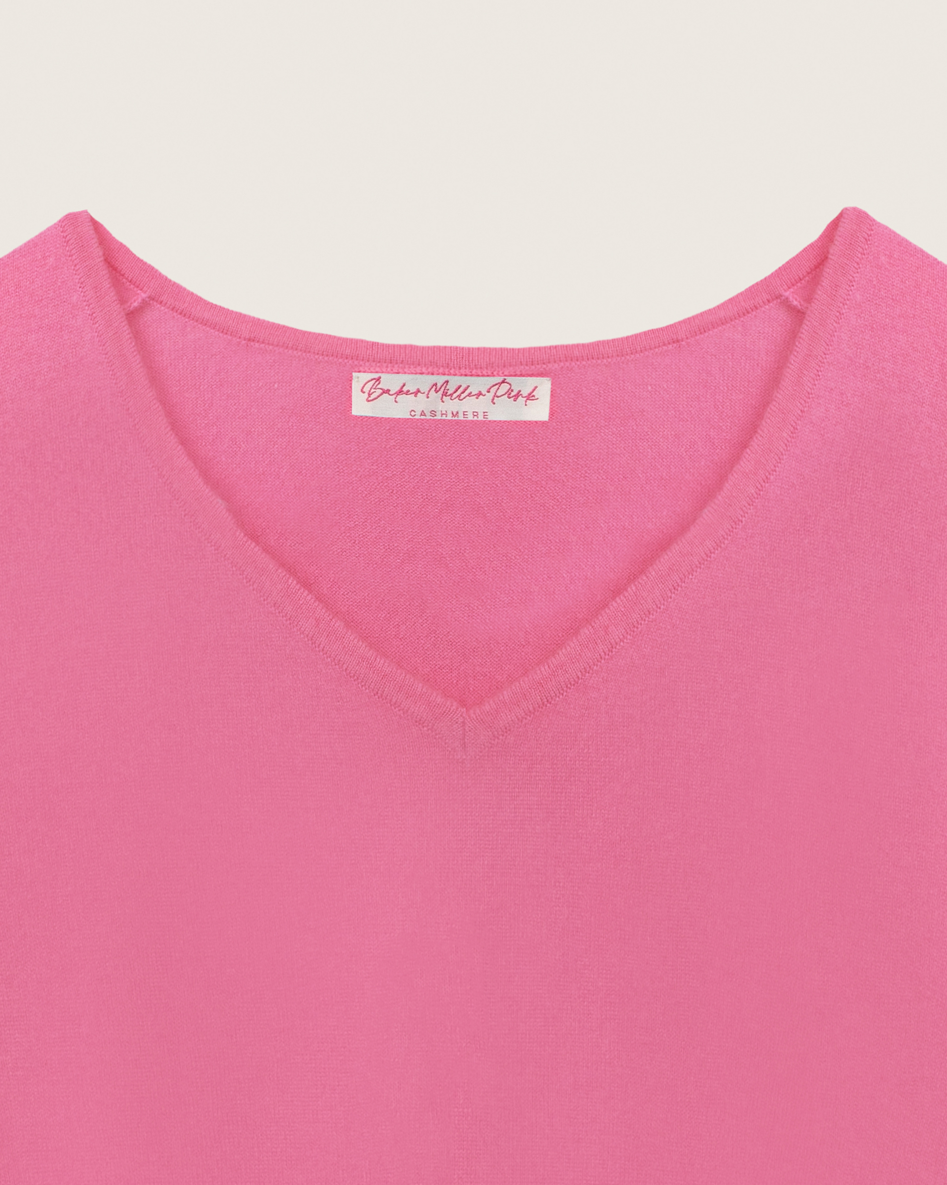 Cashmere Slouchy V Sweater Baker Miller Pink