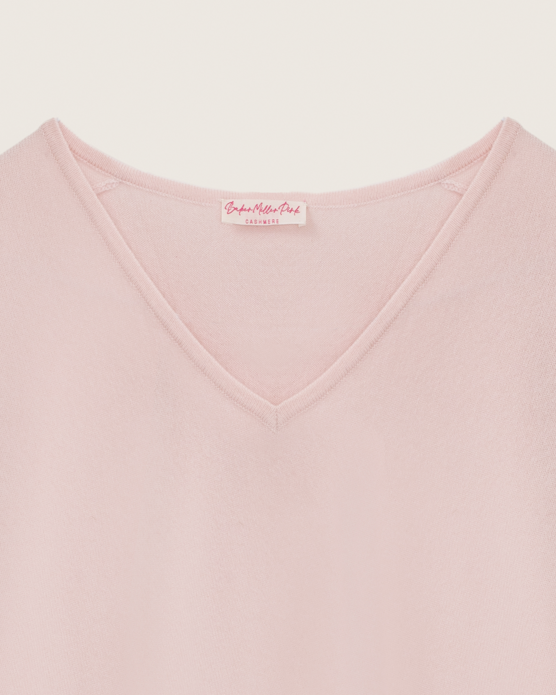 Cashmere Slouchy V Sweater Blush Pink
