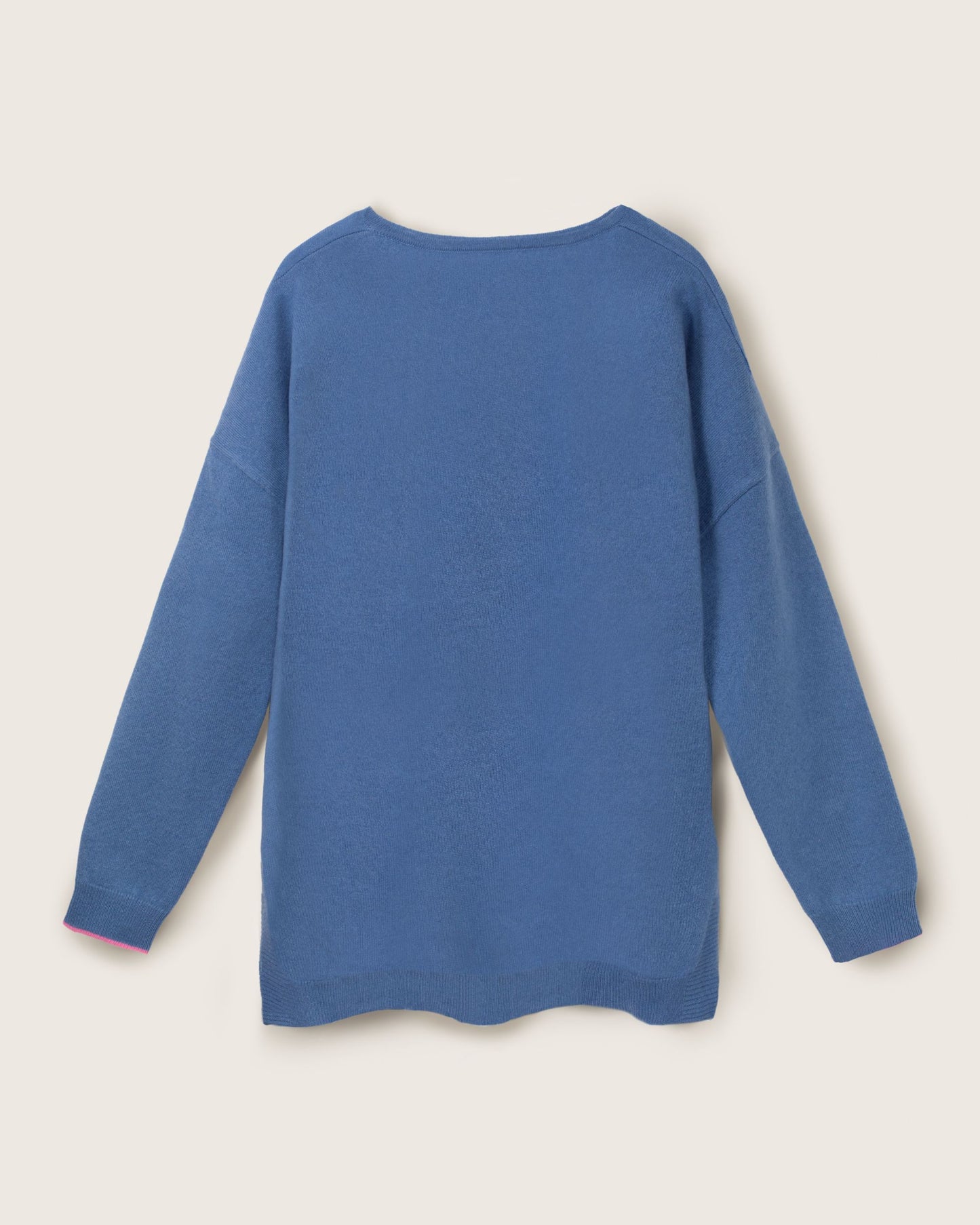 Cashmere Slouchy V Sweater Cornflower Blue