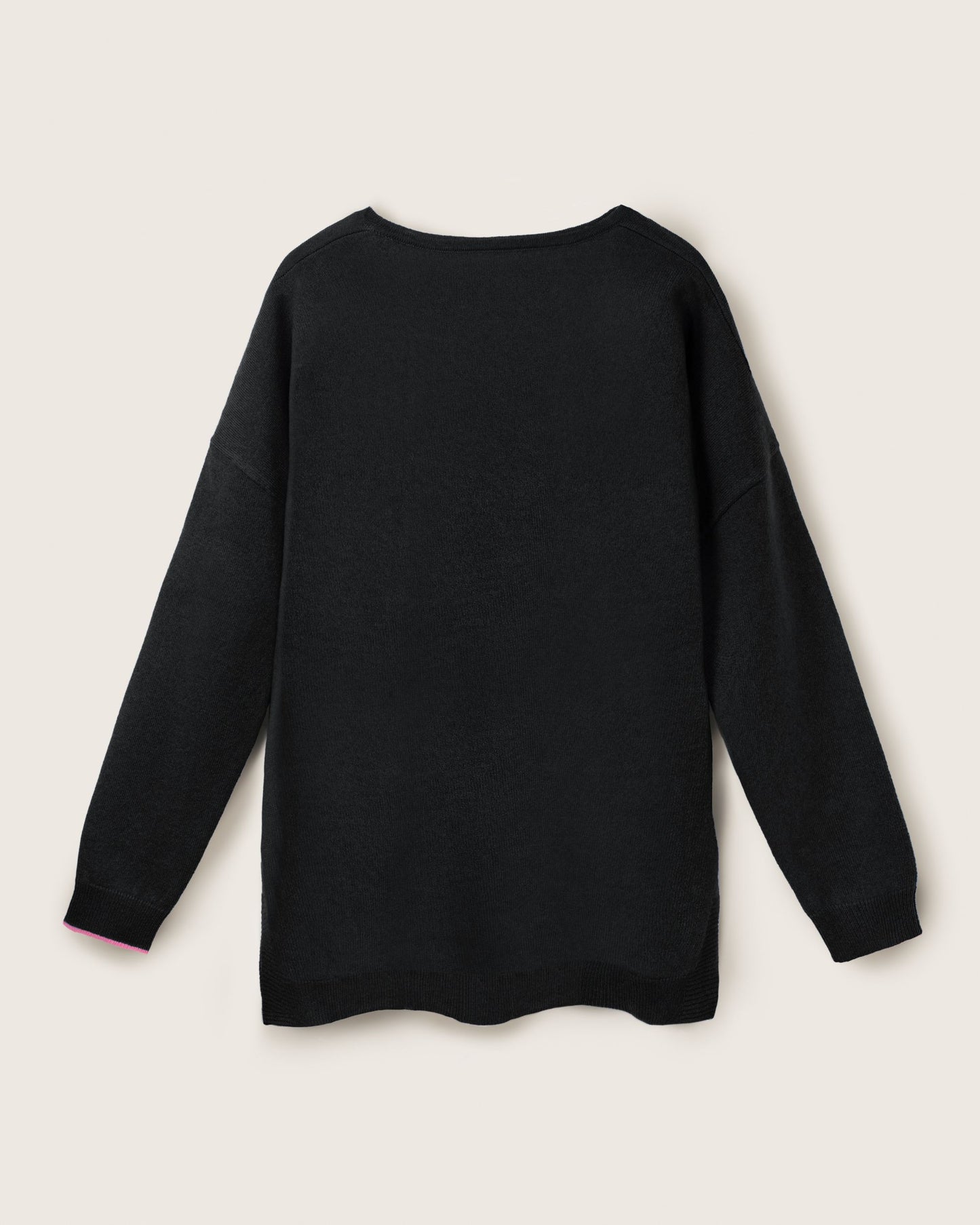 Cashmere Slouchy V Sweater Jet Black