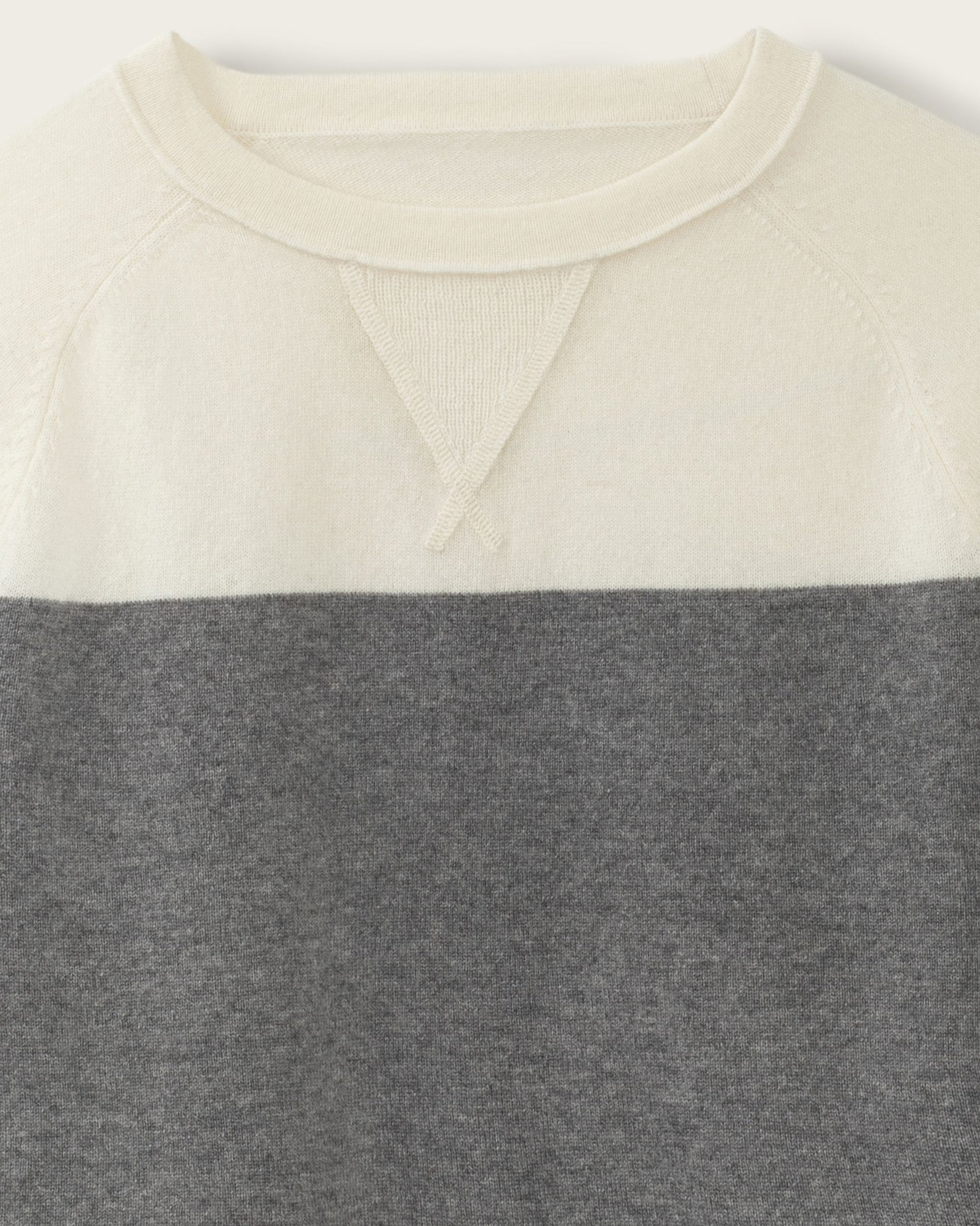 Men's Cashmere Sweatshirt Colour Block
