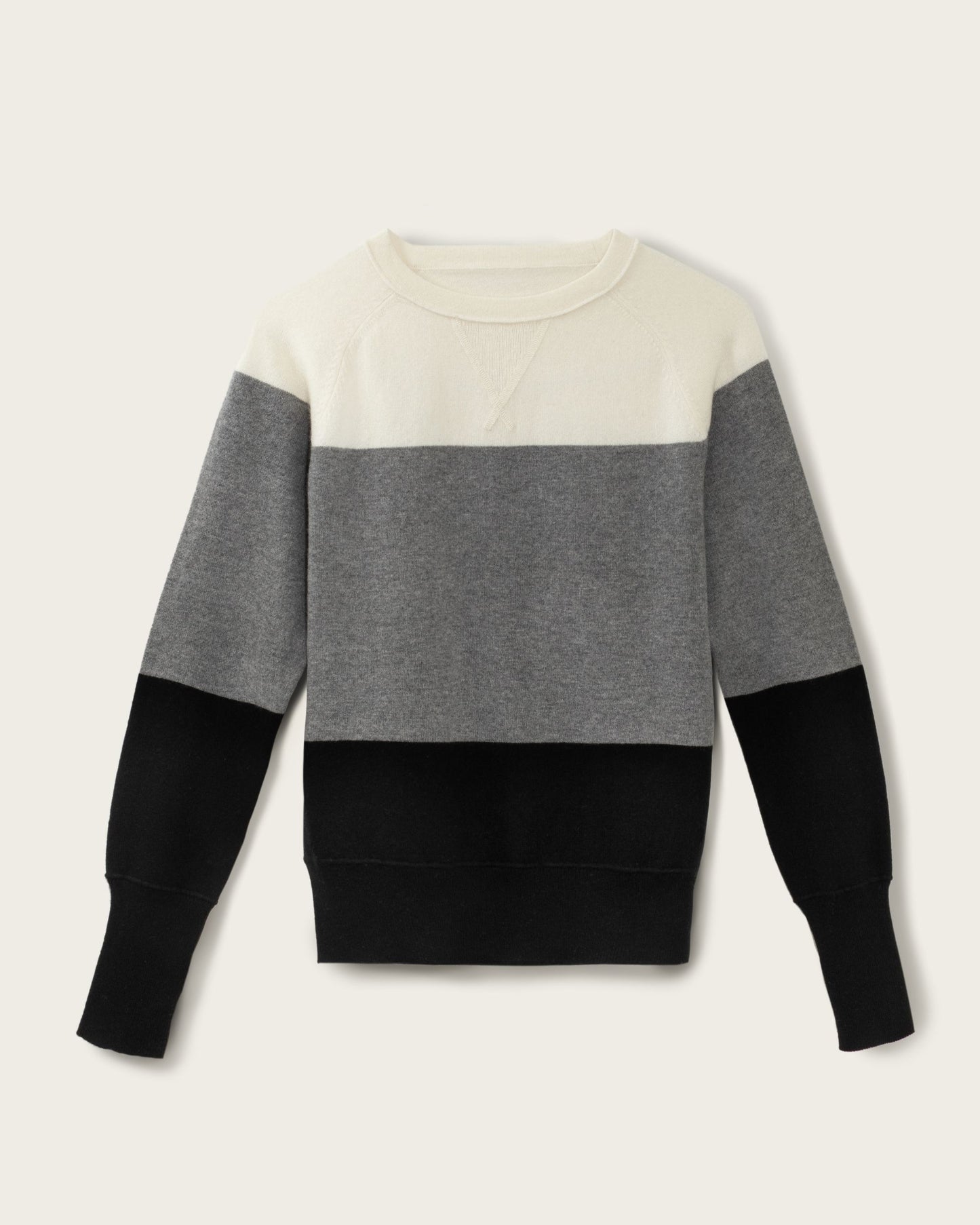 Men's Cashmere Sweatshirt Colour Block
