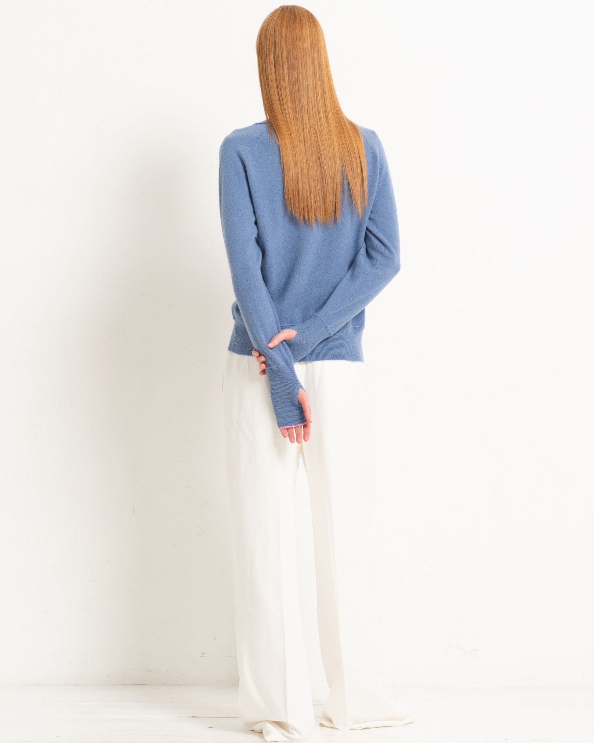 Cashmere Sweatshirt Cornflower Blue