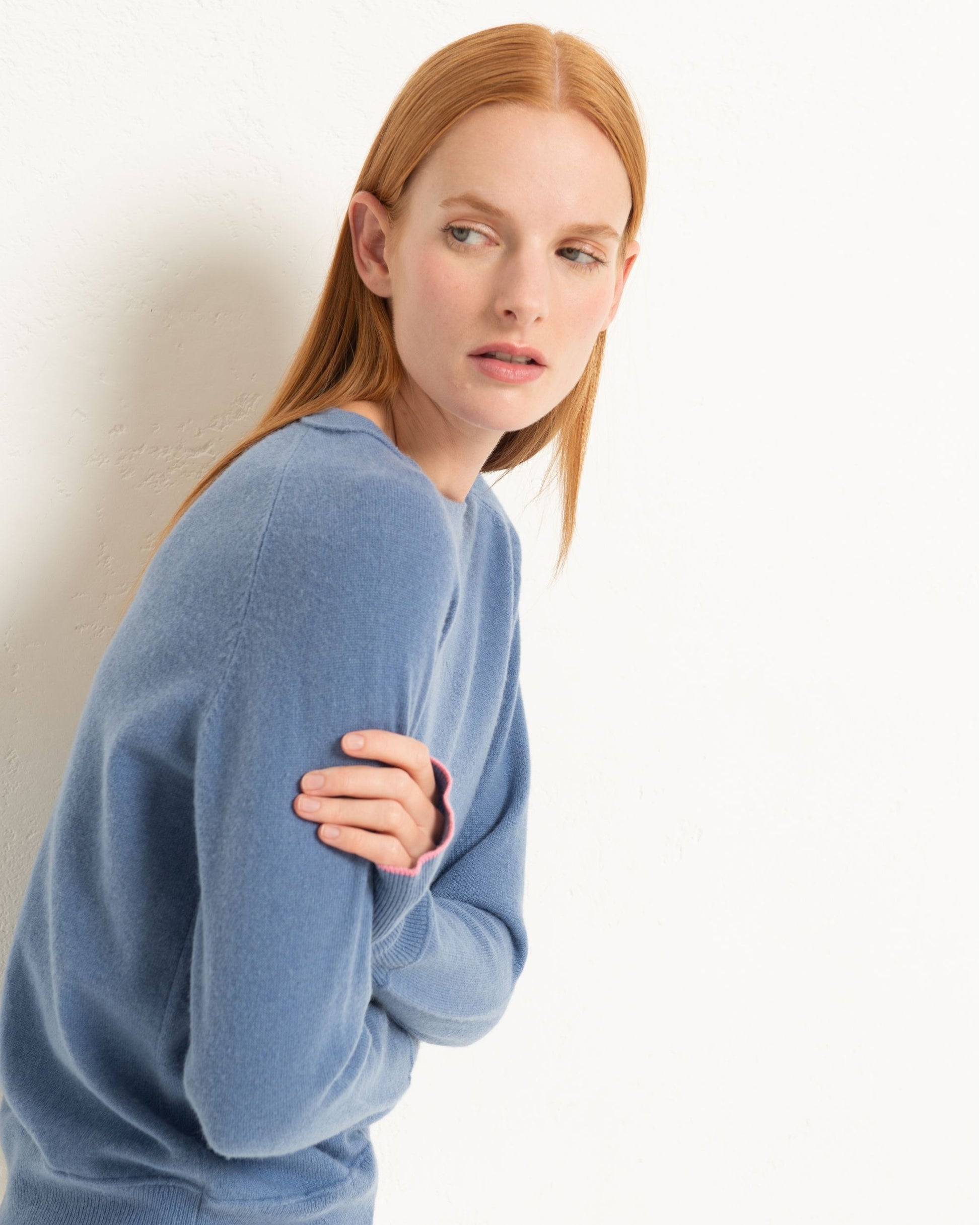 Cashmere Sweatshirt Cornflower Blue