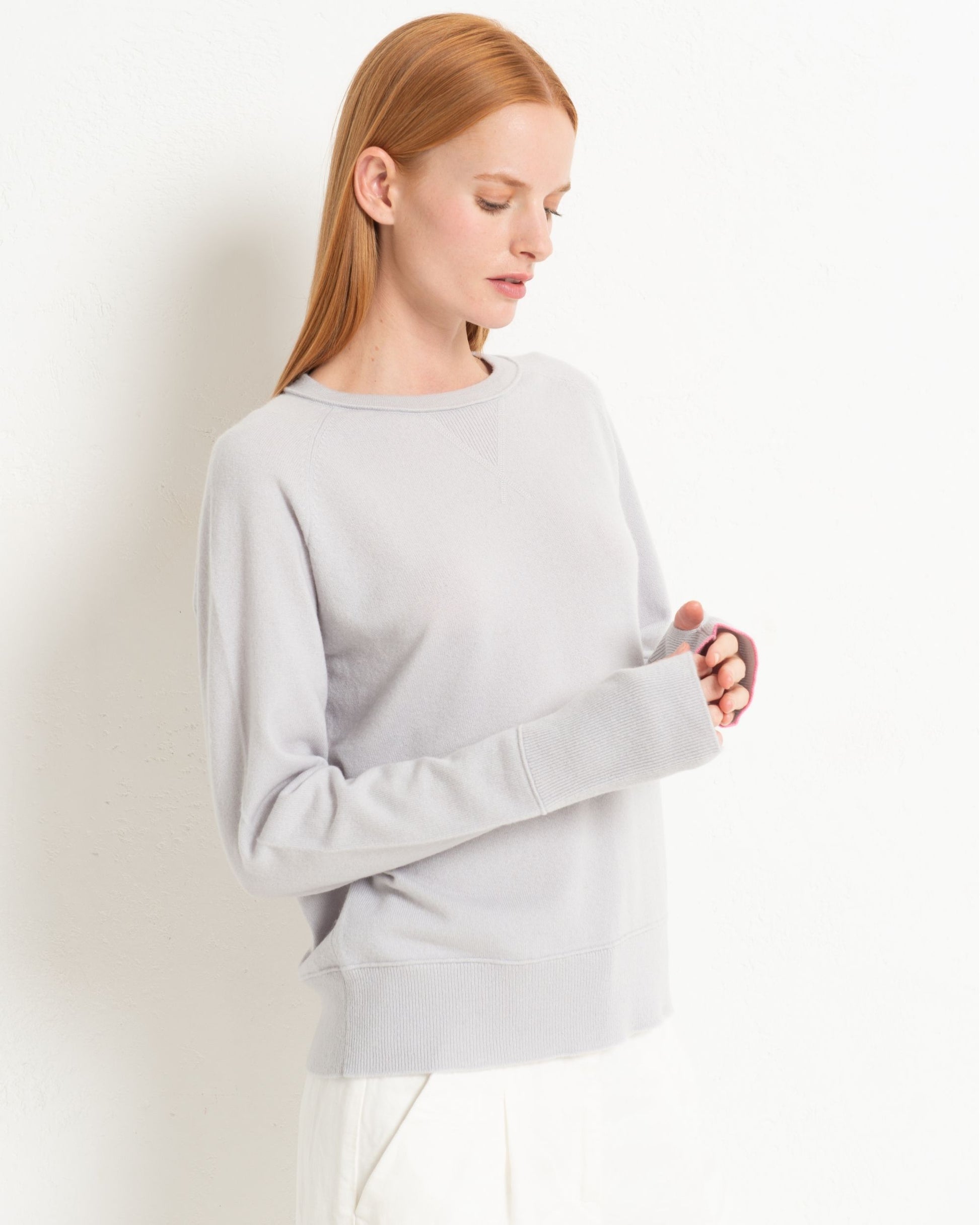 Cashmere Sweatshirt Silver Grey