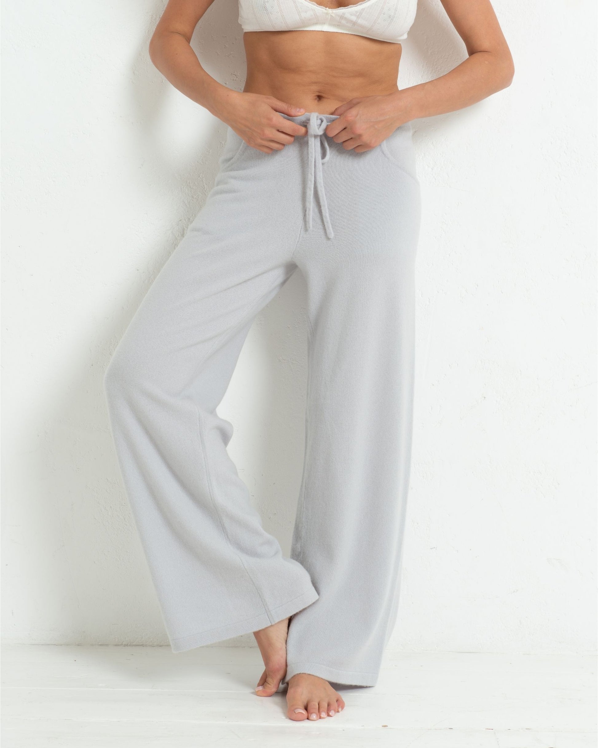 Cashmere Trackpants Silver Grey