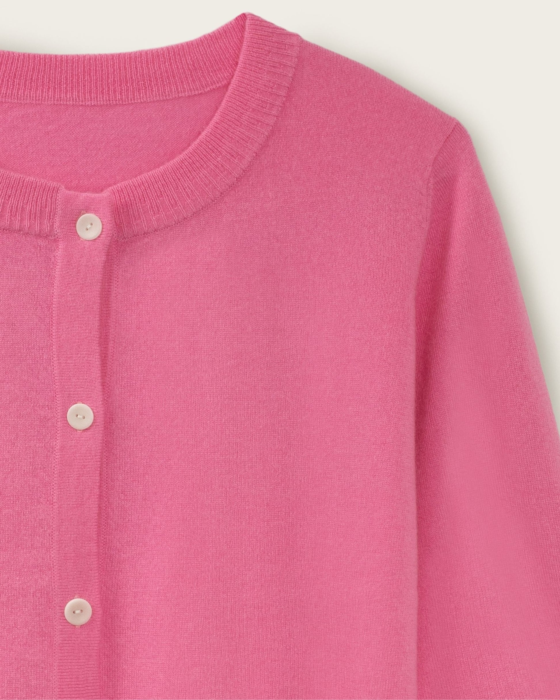 Cashmere Classic Crew Cardigan Baker Miller Pink