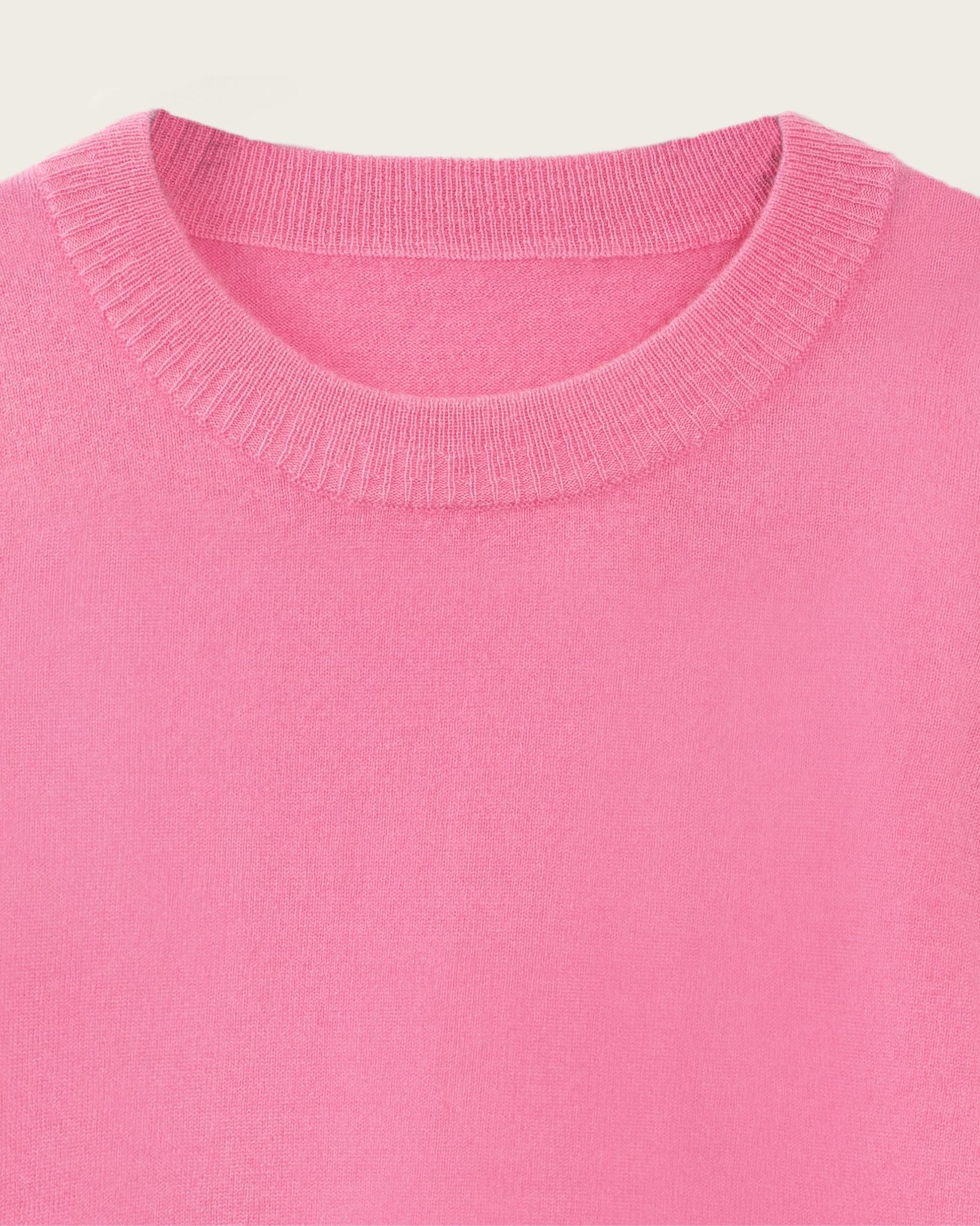 Cashmere Classic Crew Sweater Baker Miller Pink