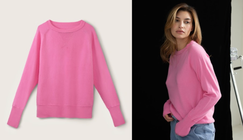 The Cashmere Sweatshirt - athluxe in bubblegum flavour
