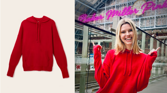 Poppy Red Cashmere Hoodie