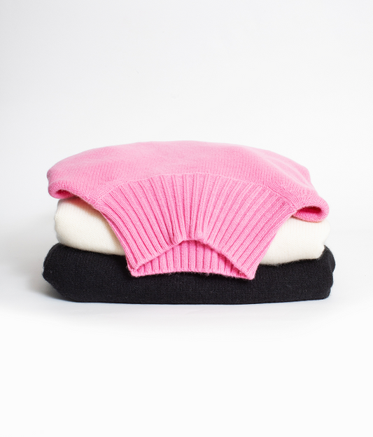 Stacked Funnel Cashmere Sweaters