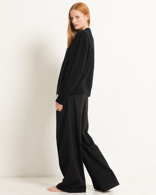 Cashmere Bomber Jacket Jet Black