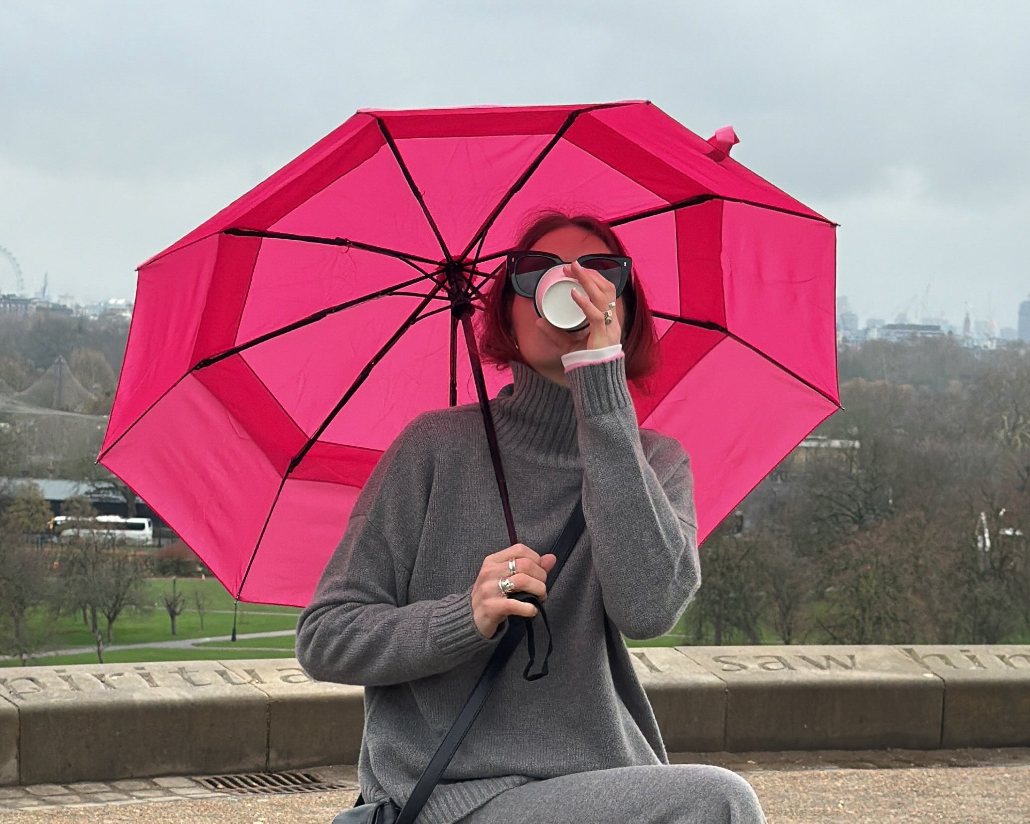 Coffee + Grey Cashmere Set - Baker Miller Pink