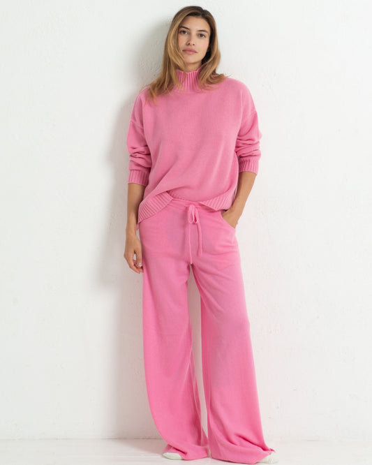 Cashmere Funnel Sweater Baker Miller Pink