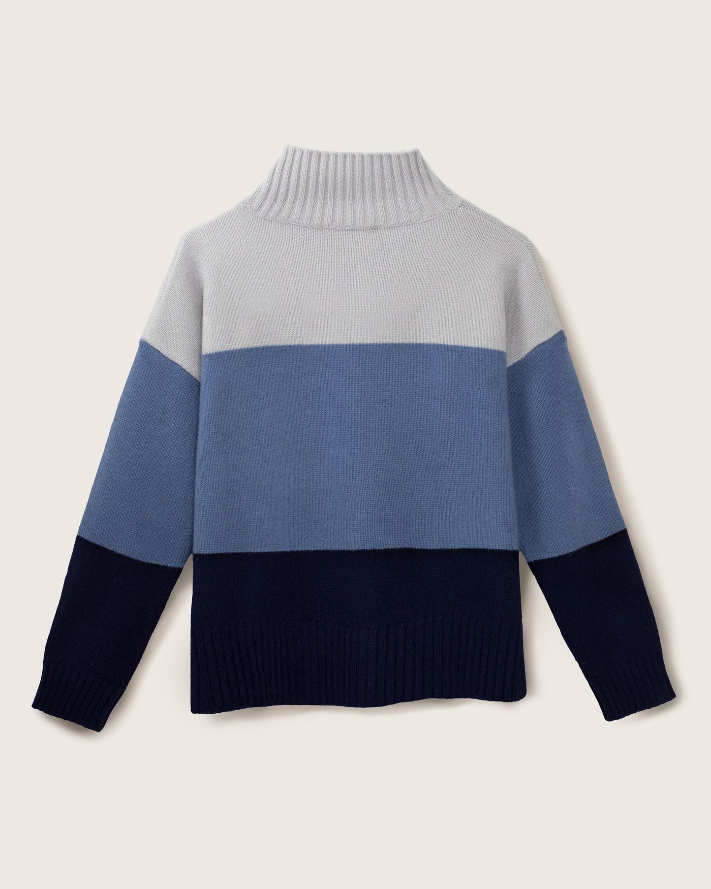 Cashmere Funnel Sweater Colour Block