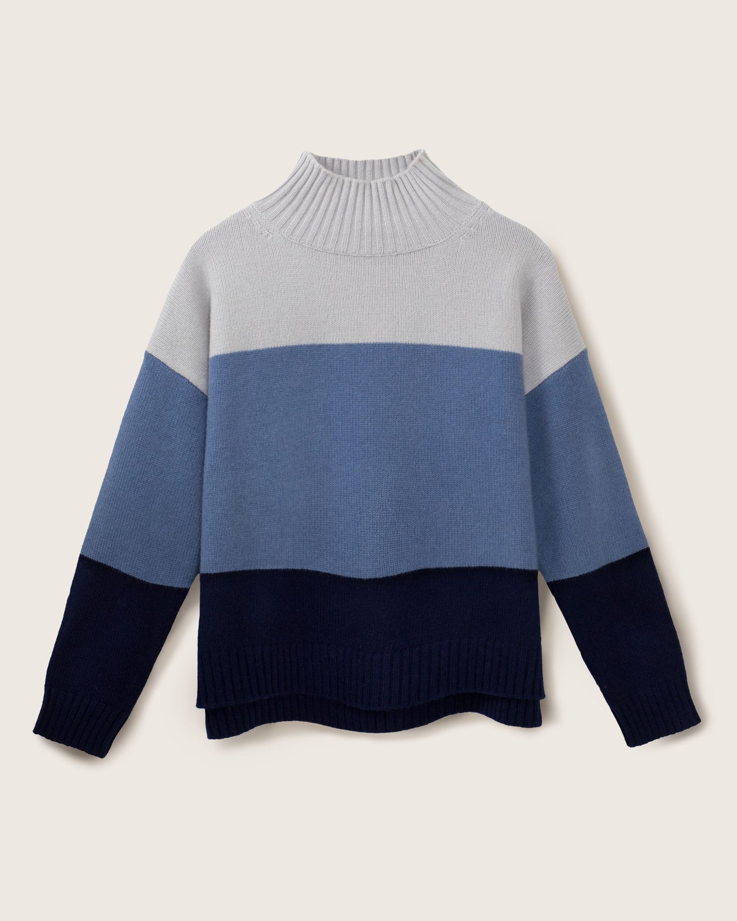 Cashmere Funnel Sweater Colour Block