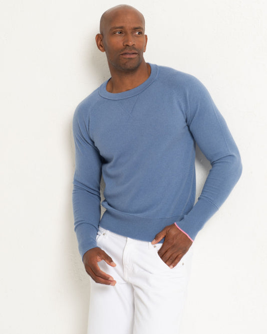 Men's Cashmere Sweatshirt Cornflower Blue