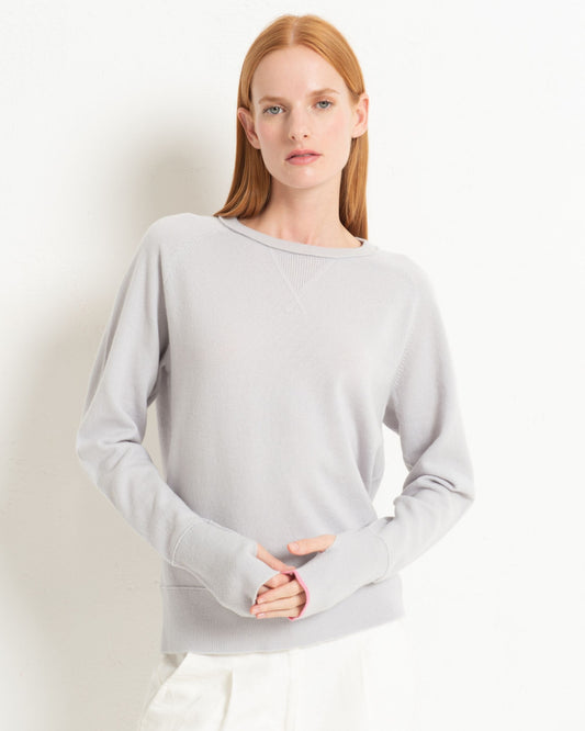 Cashmere Sweatshirt Silver Grey