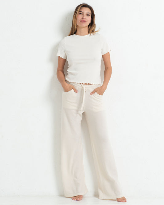 Cashmere Trackpants Chalk White