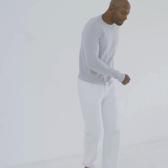 Men's Cashmere Sweatshirt Silver Grey