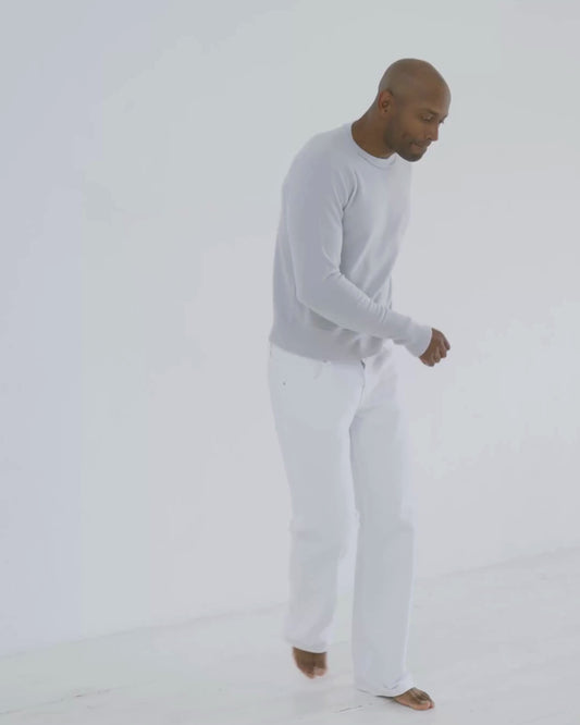 Men's Cashmere Sweatshirt Silver Grey