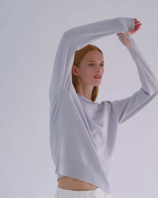 Cashmere Sweatshirt Silver Grey