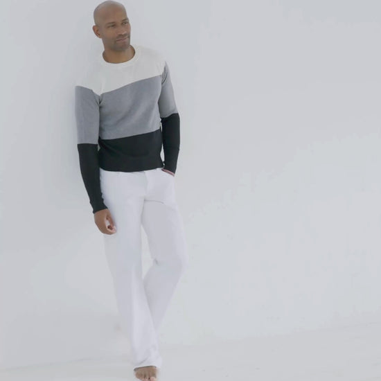 Men's Cashmere Sweatshirt Colour Block