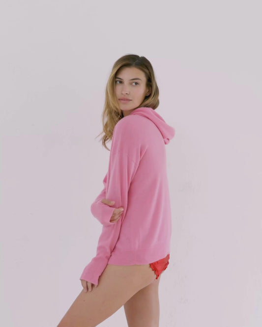 Cashmere Hoodie Sweater Baker Miller Pink