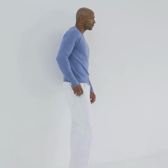 Men's Cashmere Sweatshirt Cornflower Blue