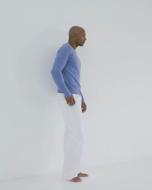 Men's Cashmere Sweatshirt Cornflower Blue