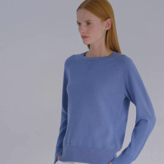 Cashmere Sweatshirt Cornflower Blue