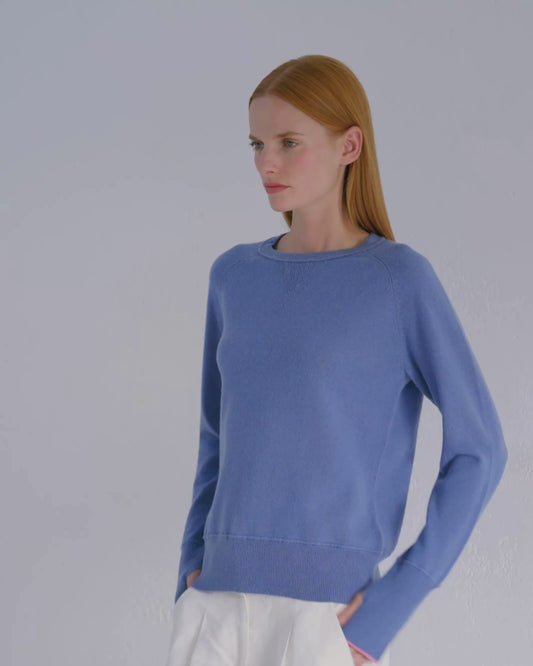Cashmere Sweatshirt Cornflower Blue